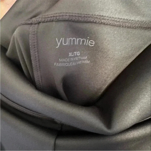 Size XL BNWOT Lot of 2 Yummie Pleather  Velvet Leggings - Picture 5 of 5